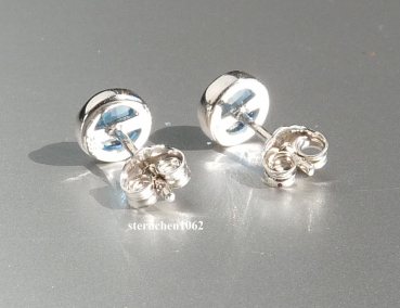 Preview: Ohrringe * Ohrstecker * 925 Silber * rhodiniert * Blauer Topas Blautopas