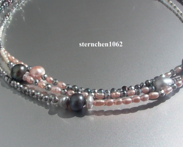 Gemstone Necklaces * Hämatit * 925 Silvere * Pearls *