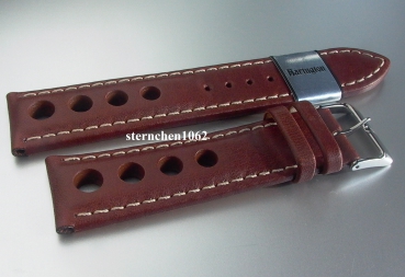 Barington * Lederband für Uhren * Uhrenarmband * Racing * braun * 18 mm