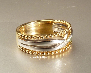 Preview: Wunderschöner Ring * 585 Gelbgold * 585 Weißgold * Brillant