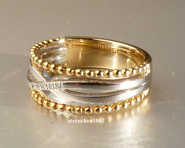Preview: Wunderschöner Ring * 585 Gelbgold * 585 Weißgold * Brillant
