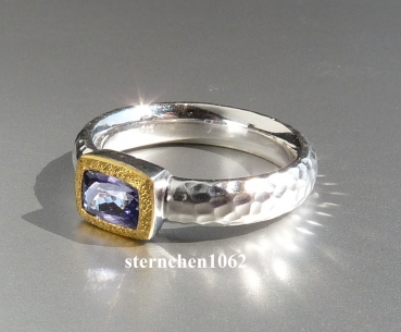 Preview: Einzelstück * Ring * 925 Silber * 24 ct Gold * Tansanit
