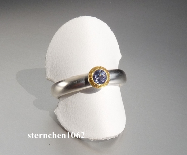 Preview: Einzelstück * Ring * 925 Silber * 24 ct Gold * Tansanit