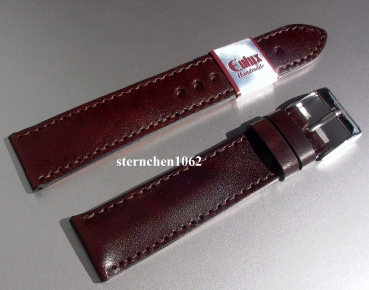 Eulux * Leather watch strap * Rugato * dark brown * Handmade * 18 mm