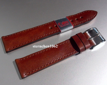 Eulux * Leather watch strap * Rugato * medium brown * Handmade * 18 mm