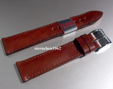 Eulux * Leather watch strap * Rugato * medium brown * Handmade * 20 mm