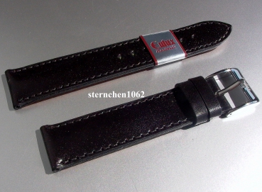 Eulux * Lederband für Uhren * Uhrenarmband * Rugato * schwarz * Handmade * 18 mm