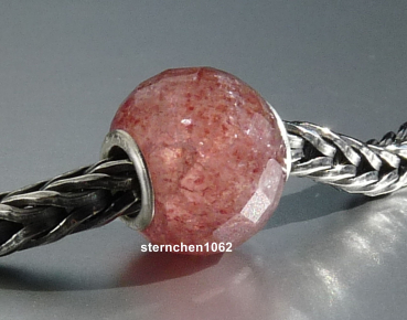 Trollbeads * Runder Erdbeerquarz * Facettiert  * 09