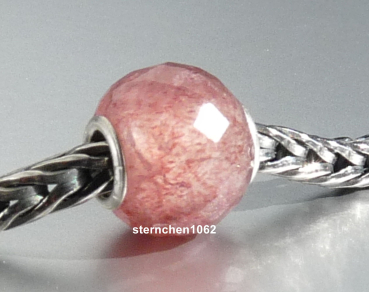 Preview: Trollbeads * Runder Erdbeerquarz * Facettiert  * 09