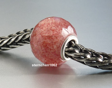 Preview: Trollbeads * Runder Erdbeerquarz * Facettiert  * 09