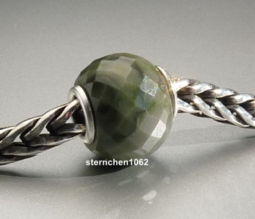 Trollbeads * Round Green Calcite * Facet Bead * 06