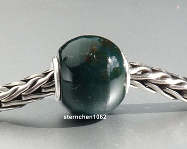 Preview: Trollbeads * Runder Grüner Chalzedon * 01