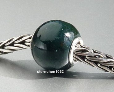 Preview: Trollbeads * Runder Grüner Chalzedon * 01