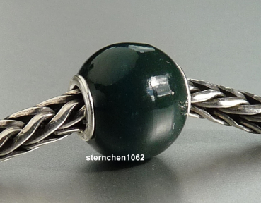 Preview: Trollbeads * Runder Grüner Chalzedon * 04