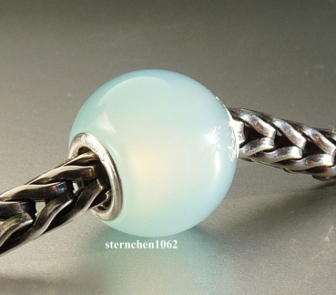 Trollbeads * Runder Hellblauer Achat * 14