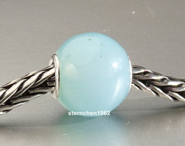 Preview: Trollbeads * Runder Hellblauer Achat * 16