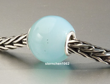 Preview: Trollbeads * Runder Hellblauer Achat * 16