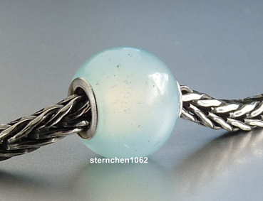 Trollbeads * Runder Hellblauer Achat * 17