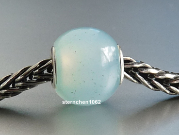 Preview: Trollbeads * Runder Hellblauer Achat * 17