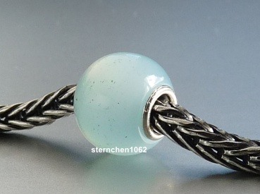 Preview: Trollbeads * Runder Hellblauer Achat * 17