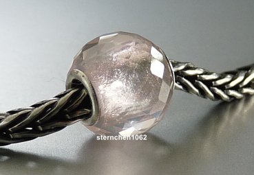 Trollbeads * Runder Rosenquarz * Facettiert * 14