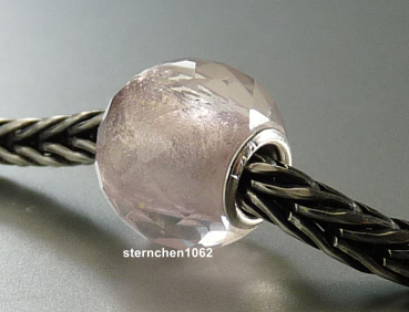 Preview: Trollbeads * Runder Rosenquarz * Facettiert * 14
