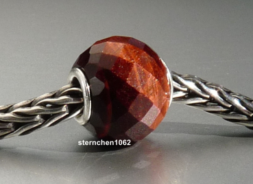 Trollbeads * Facettiertes Rundes Rotes Tigerauge * 04