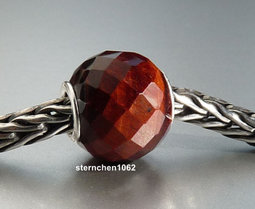 Preview: Trollbeads * Facettiertes Rundes Rotes Tigerauge * 05