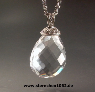 Viventy Necklace with Rock Crystal Pendant * 925 Silver * Zirconia * 762962