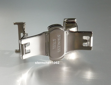 Preview: Eulit * Faltschließe Butterfly * Edelstahl * 16 mm