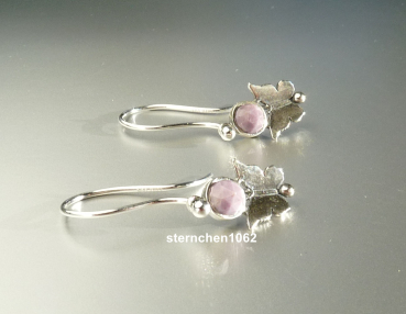 Preview: Trollbeads * Schmetterlingskuss Ohrhaken Einhänger mit Purple Jade *