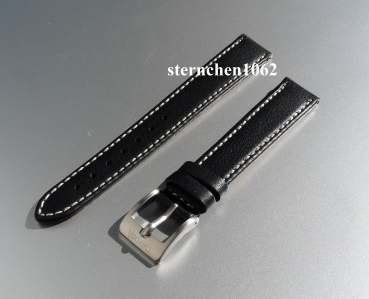 Davosa * watch strap *  leather * black * 16 mm