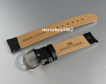 Preview: Danish Design * Uhrenarmband * Leder * schwarz * 18 mm