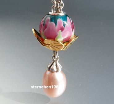 Preview: Trollbeads * Seerose im Morgentau, 18k vergoldet *