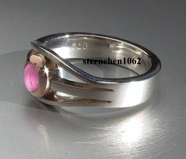 Preview: Einzelstück * Ring * 925 Silber * 585 Gold * Rubin