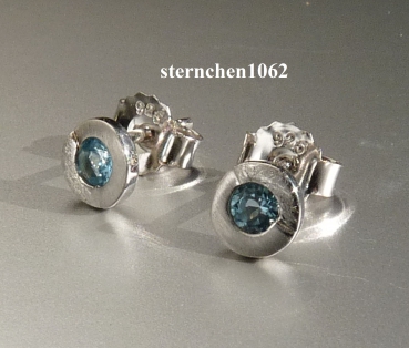 Earrings * 925 Silver * Blue Topaz