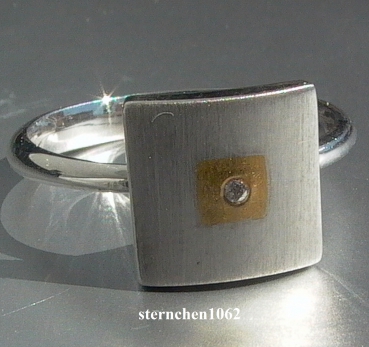 Preview: Einzelstück * Ring * 925 Silber * Feingold * Brillant