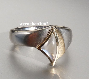 Unique * Ring * 925 Silver * 750 Gold * Moonstone