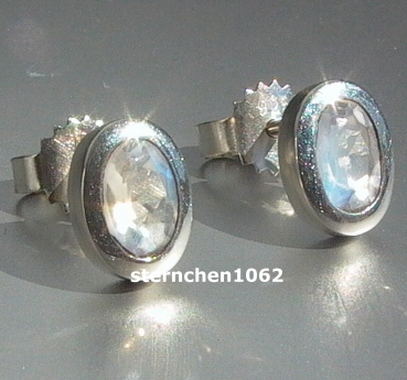 Einzelstücke * Ohrringe * Ohrstecker * 925 Silber * Mondstein