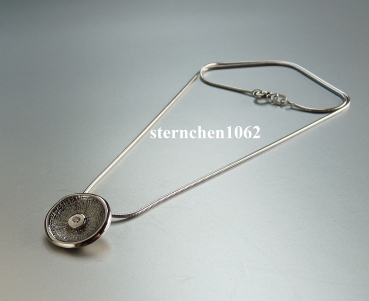 Preview: Halskette mit Zirkonia Anhänger * 925 Silber * rhodiniert