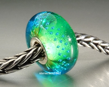 Original Trollbeads * Silberne Spur, Grün-Türkis * retired * 05