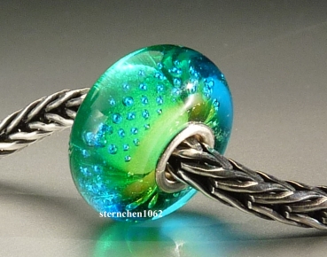 Preview: Original Trollbeads * Silberne Spur, Grün-Türkis * retired * 05