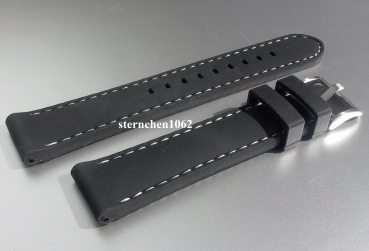 Eulit * watch strap * Silicone with bright seam * 24 mm