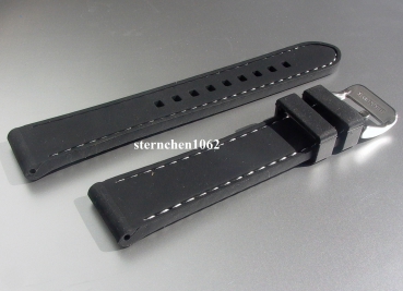 Preview: Eulit * watch strap * Silicone with bright seam * 20 mm
