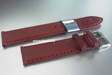 Barington * Lederband für Uhren * Uhrenarmband * Soft Nappa * mittelbraun * 22 mm