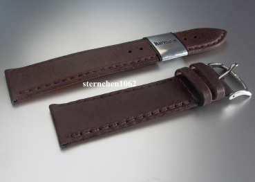 Barington * Lederband für Uhren * Uhrenarmband * Soft Nappa * dunkelbraun * 18 mm