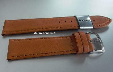 Barington * Lederband für Uhren * Uhrenarmband * Soft Nappa * goldbraun * 22 mm