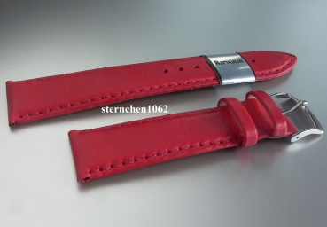 Barington * Lederband für Uhren * Uhrenarmband * Soft Nappa * rot * 18 mm
