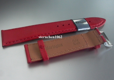 Barington * Leather watch strap * Soft Nappa * red * 22 mm