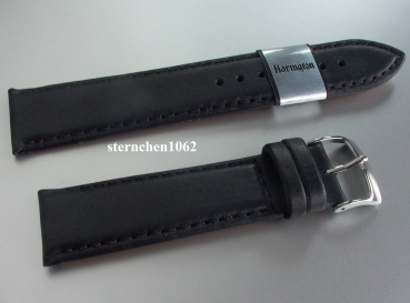 Barington * Lederband für Uhren * Uhrenarmband * Soft Nappa * schwarz * 22 mm